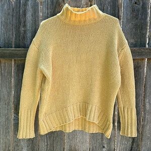 Philosophy mustard yellow Large chennel-like mock turtle neck